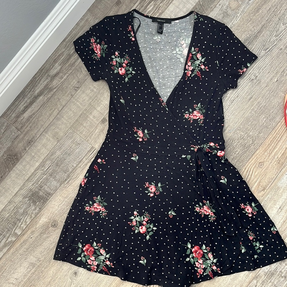 Forever 21 Floral Tie Romper
